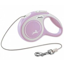 Vodítko Flexi New Comfort M lanko 5 m svetloružové (do 20 kg)