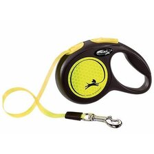 Vodítko Flexi New Neon S páska 5 m žlté (do 15 kg)