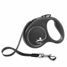 Vodítko Flexi Black Design M páska 5 m čierne (do 25 kg)