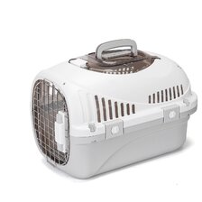 Nobleza prepravka pre zvieratá s miskou 48 x 32 x 32 cm biela/sivá