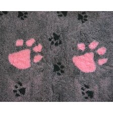 Deka VetBed DeLuxe č.11 sivo-ružový melír + veľké ružové labky