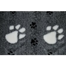 Deka VetBed DeLuxe č.6 sivá melír + veľké biele labky