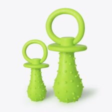 Hračka dudlík so zvončekom veľký 14x6cm zelený