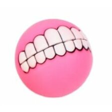 Loptička so zubami ružová