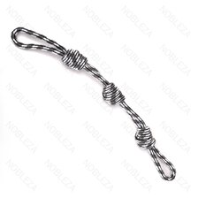 Nobleza lanové preťahovadlo s 2 slučkami 62 cm sivé