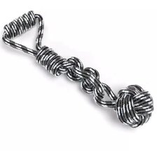 Nobleza Lanové preťahovadlo s loptičkou 42 cm sivé