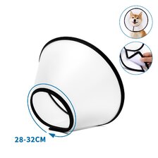 Nobleza ochranný golier priesvitný suchý zips L 28 - 32 cm