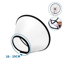 Nobleza ochranný golier priesvitný suchý zips M 26 - 29 cm