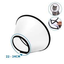 Nobleza ochranný golier priesvitný suchý zips S 22 - 24 cm