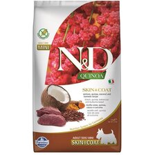 Farmina N&D Dog QUINOA (GF) adult mini, skin & coat, venison & coconut 2,5 kg
