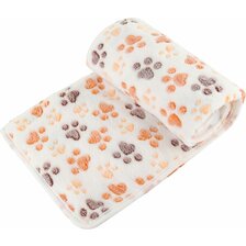 Deka s labkami béžová l 105x75cm