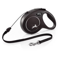 Vodítko Flexi Classic NEW M lanko 8 m čierne (do 20 kg)