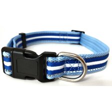 Nobleza nylonový obojok s reflexným prešitím 2,5 x 45 - 66 cm modrý