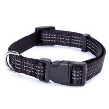 Nobleza obojok nylonový reflexný 2 x 35 - 50 cm čierny