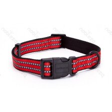 Nobleza Obojok s reflexným pruhom červený 25-40 cm x1,5 cm