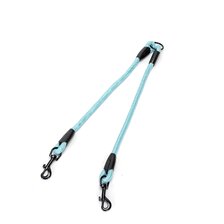 Nobleza rozdvojka na vodítko pre dvoch psov S 0,8 cm x 40 cm modrá