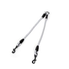 Nobleza rozdvojka na vodítko pre dvoch psov S 0,8 cm x 40 cm sivá