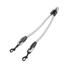 Rozdvojka na vodítko pre dvoch psov 1,4cm x 40 cm sivá