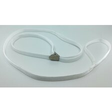 Výstavné vodítko so štipcom ploché biele