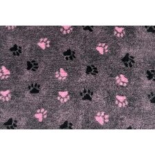 Deka VetBed DeLuxe č.29 LABKA sivo-ružový melír