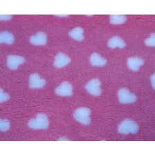 Deka VetBed DeLuxe č.53 ružová + biele srdiečka