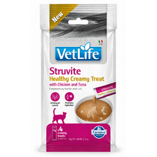 Farmina Vet Life Creamy Struvite Chicken & Tuna 60 g – krémový pamlsok pre mačky