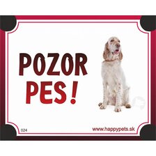 Tabuľka Pozor Pes - írksy seter