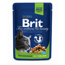 BRIT Premium cat Kapsička sterilised kuracie plátky 100 g