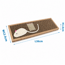 Nobleza kartónové škrabadlo pre mačky s catnipom 38 × 12,5 × 1,8 cm