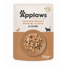 APPLAWS Cat Pouch Chicken Breast with Wild Rice in Broth 70g