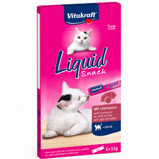 Vitakraft Cat Liquid Snack Liver & Biotin 6 × 15 g