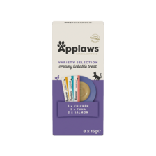 APPLAWS Pochúťka Cat Treat Variety selection puree 8x15g