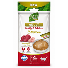 Farmina N&D Prime Creamy Chicken & Tuna Adult 60 g – krémový pamlsok pre mačky