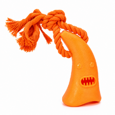 Nobleza gumový zub s lanom oranžový na maškrty 25 cm