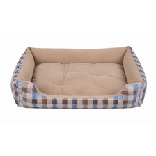 PELECH FLUFFY MODRO-HNEDÁ KOCKY 70x51cm