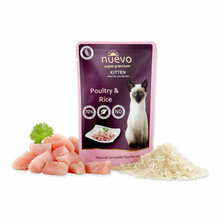NUEVO cat Kitten Poultry with rice 85g