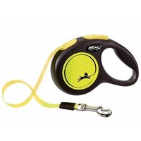 Vodítko Flexi New Neon S páska 5 m žlté (do 15 kg)