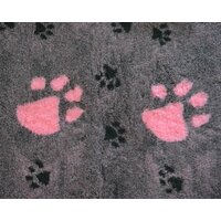 Deka VetBed DeLuxe č.11 sivo-ružový melír + veľké ružové labky