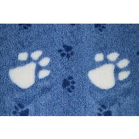 Deka VetBed DeLuxe č.2 modrá melír + veľké biele labky