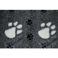 Deka VetBed DeLuxe č.6 sivá melír + veľké biele labky