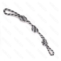 Nobleza lanové preťahovadlo s 2 slučkami 62 cm sivé