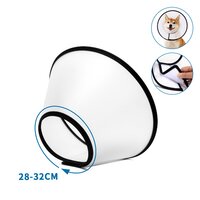 Nobleza ochranný golier priesvitný suchý zips L 28 - 32 cm