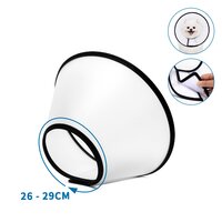 Nobleza ochranný golier priesvitný suchý zips M 26 - 29 cm