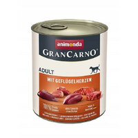 Konzerva GranCarno ADULT bravčové a hydinové srdcia 400g