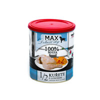 MAX konzerva 1/2 kuraťa s lososom 800g