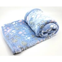 Nobleza deka plyšová modrá 100x80 cm