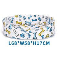 Nobleza Pelech molitanový svetlo sivý s kostičkami a labkami 68 x 58 x 17 cm