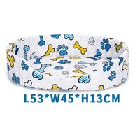 Nobleza Pelech molitanový svetlo sivý s kostičkami a labkami 53 x 45 x 13 cm