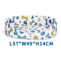 Nobleza Pelech molitanový svetlo sivý s kostičkami a labkami 57 x 49 x 14 cm