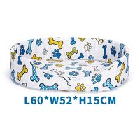 Nobleza Pelech molitanový svetlo sivý s kostičkami a labkami 60 x 52 x 15 cm